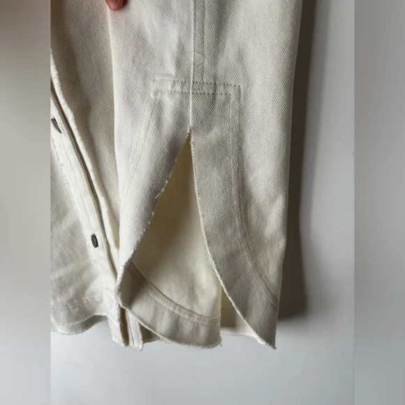 Free People We The Free Embroidered Denim Vest Boho Western Oversized - Picture 7 of 12